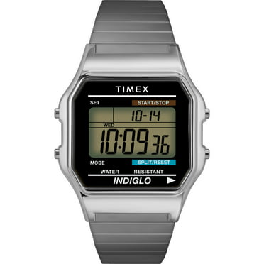 Timex Men's Easy Reader 35mm Day-Date Watch – Silver-Tone Case White ...