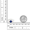 thumbnail image 5 of Gem Stone King 1.63 Ct Blue Created Sapphire White Diamond 925 Silver and 10K Rose Gold Ring (Size 9), 5 of 5