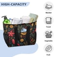 thumbnail image 5 of Large Hand-Held Storage Bag Kitchen Reusable Grocery Bags， Travel Tote Bags， Waterproof Tote，Laundry Bag，Beach Bag， Pool Bag Cute Colorful Christmas Birds, 5 of 8