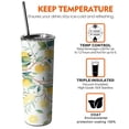 thumbnail image 6 of Lemon Travel Mug with Lid Straw Stainless Steel Water Bottle for Birthdays Halloween Christmas Holidays, 6 of 7