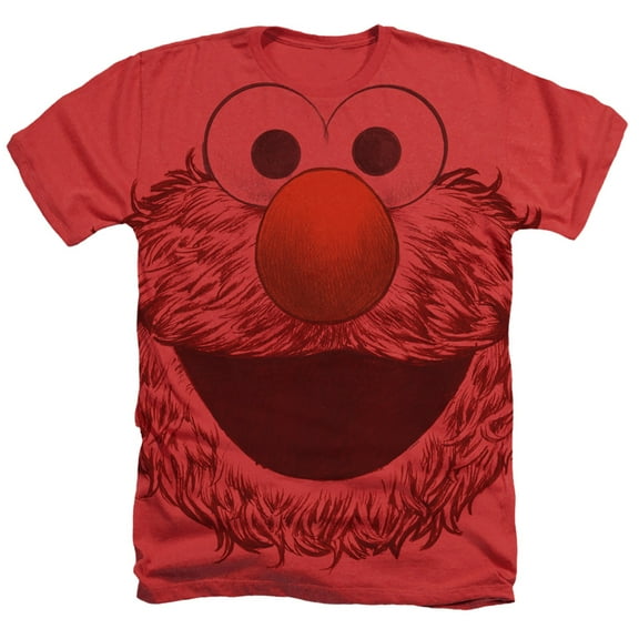 Sesame Street - Elmo Face - Heather Short Sleeve Shirt - Small