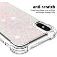 thumbnail image 4 of Compatible with iPhone X Case Glitter Liquid Cute Clear Phone Case Floating Quicksand Shockproof Protective Bumper Silicone Soft TPU Case for iPhone X/iPhone Xs Star Pink YB, 4 of 13