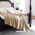 thumbnail image 2 of Flannel Fleece Blanket Throw Size(50 by 60 Inches),Beige Throw Blanket for Couch Sofa Bed 280GSM,Super Soft Plush Cozy and Lightweight Warm Bed Blanket for All Season, 2 of 3