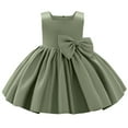 thumbnail image 1 of Ketyyh-chn99 Robes d'Été Robe de Plage Bébé Filles Tout-Petits Manches Courtes Longues Mode Robe Sans Manches Jupe Vert, 3-4 Ans, 1 of 5