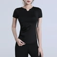thumbnail image 2 of FAIWAD Womens Workout Tops Short Sleeve V Neck Slim Shirts Lightweight Casual Yoga Top Comfy Athletic T-Shirts, 2 of 3
