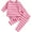 01-Pink, variant on WIBACKER Newborn Baby Girls Boys Clothes Outfit Stripe Long Sleeve Ribbed Knit Romper Pants Set Fall Winter