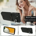 thumbnail image 3 of Case for Samsung Galaxy A25 5G Wallet with Credit Card Holder & Finger Ring Stand, PU Leather Slim Cover Shockproof Scratch Resistant Full Protection Case for Samsung Galaxy A25 5G, Black, 3 of 11
