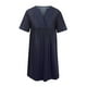 thumbnail image 4 of Vestidos casuales de verano para mujer, túnica de fiesta, columpio, cuello en V informal, vestidos de mujer sólidos con bolsillos Pompotops ghjkhdj15523, 4 of 6
