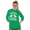 thumbnail image 4 of Funny Guess Who's Irish St Paddys Long Sleeve TShirt Men Women Brisco Brands S, 4 of 6
