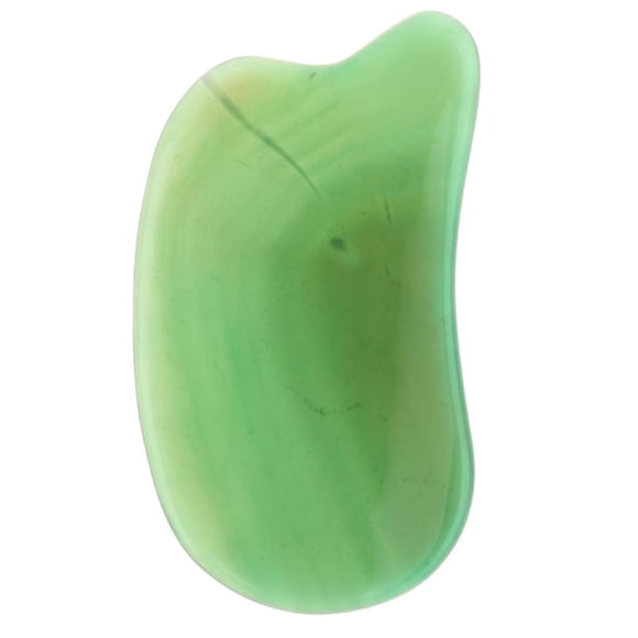 Tabla de GuaSha de Jade Sunnimix Color verde 01 10.9x5.5cm