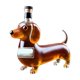 thumbnail image 1 of Botella de whisky con forma de perro - Vidrio, diseño único, a prueba de fugas - para whisky/vino, bares caseros, regalos para hombres/papás, 1 of 6