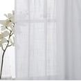 thumbnail image 4 of 2 Piece Faux Linen Privacy Protection Kitchen/Café Curtain Window Treatment Tiers Set, (27"W x 24"L, White), 4 of 5