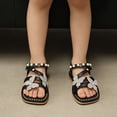 thumbnail image 6 of Toddler Girls Pearl Strap Sandals, Sparkly Butterfly Open-Toe Summer Shoes, 6 of 8