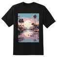 thumbnail image 2 of Plus Size Shirt for Women Black Tops for Women Short Sleeves Shirt for Women Vintage Landscape T Shirt Crewneck Shirt for Women XL, 2 of 5