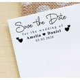 thumbnail image 3 of Printtoo Personalized Black Self Inking Wedding Favor Stamp Custom Save The Date Rubber Stamper-68 x 30 mm, 3 of 6
