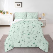 Castle Fairy Flower Leaves Full Size Comforter Sets,Vintage Aesthetic Bedding Sets
