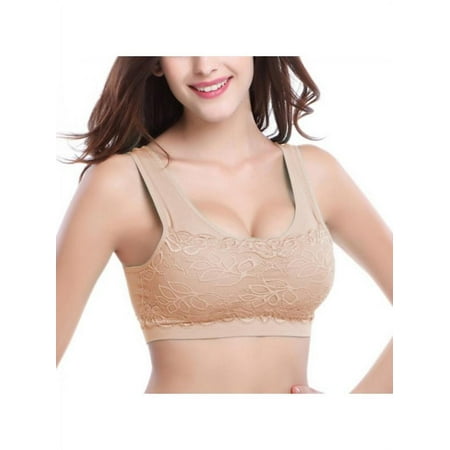 

Women s Lace Anti Emptied Yoga Bra Seamless Underwear Ladies Running Fitness Sports Wire Free Bra