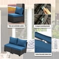thumbnail image 7 of JOYURE 2 pieces Patio Furniture Set,Wicker Conversation Sofa,Peacock, 7 of 7