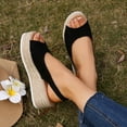 thumbnail image 6 of Mostsola Platform Espadrilles for Women Sandals Open Toe Slippers Casual Slingback Heels, 6 of 9