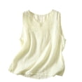 thumbnail image 2 of NTACZA Tank Tops for Women V-Neck Casual Cotton Sleeveless Lace Trim Womens Tops Summer, 2 of 8