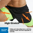 thumbnail image 4 of LALAMELON Men's 2 in 1 Workout Shorts Quick Dry Athletic Shorts with Liner Phone Pockets Back Zipper Pocket, 4 of 7