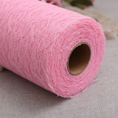 GOOHOCHY  Floral Lace Trim for Sewing Craft Material Crochet Ribbon Pink