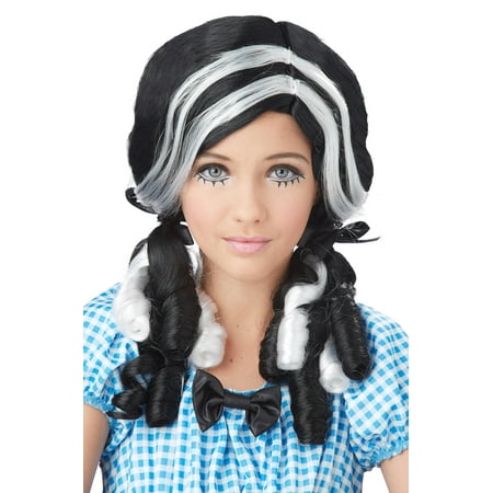 Doll Curls Costume Wig (Black/White)