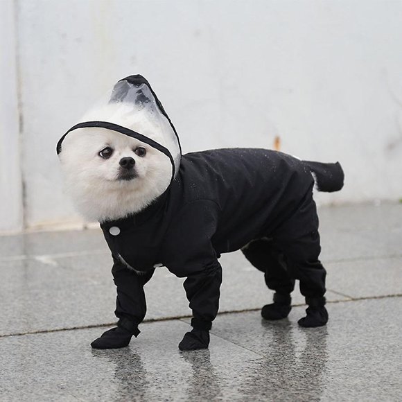 Pet Puppy Dog Raincoat With Hood,waterproof Dog Poncho Dog Rain Lightweight Jacket