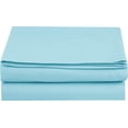 thumbnail image 1 of Mocassi 1500 Thread Count Pack of 4 Flat Sheet,Cal King , Aqua, 1 of 3