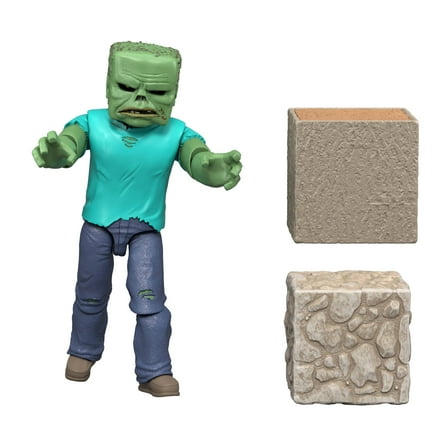 Minecraft Zombie Action Figure & Accessories, Toy Set Inspired by A Minecraft Movie