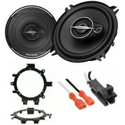 Pioneer TS-A1371F 5-1/4" 5.25" 300W Front Door Speakers & kit Fit 1995-2006 GM C/K Pickup 1500