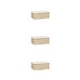 thumbnail image 4 of relayinert Paper Rattan Storage Basket - Durable And Convenient For Anywhere Wide Storage Container High-capacity Makeup Organizer Beige Large 36*26*15 3Set, 4 of 6
