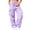 Purple, variant on Parachute Pants Women Summer Elastic Waist Drawstring Wide Straight Leg Loose Casual Lightweight Cargo Pants with Pockets
