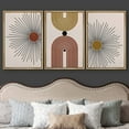 thumbnail image 3 of wall26 Framed Wall Art Print Set Boho Brown and Yellow Shining Sun and Polygons Abstract Shapes Illustrations Modern Art Boho Colorful Multicolor for Living Room, Bedroom, Office - 16"x24"x, 3 of 5