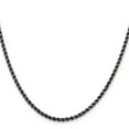 thumbnail image 3 of Auriga 925 Sterling Silver Ruthenium-plated 2.5 mm Rope Chain Necklace for Women 26", 3 of 6