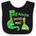 thumbnail image 3 of Inktastic My Auntie Loves Me Dinosaur Boys Baby Bib, 3 of 4