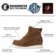 thumbnail image 3 of Rockrooster 6" Men's Brown Soft Toe EH Rated Wedge Work Boots for Adult E Width VAP838-10.5, 3 of 7