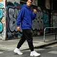 thumbnail image 4 of HAJWOH Men's Zip Up Lined Hoodie Sweatshirt And Sweatpant Jogging Casual Sports Suits Sets, 4 of 5