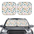 thumbnail image 2 of Daiia Cartoon Animals 2PCS Car Windshield Sun Shade, Foldable Sun Shield for Car Front Window, Auto Sun Blocker Visor Protector Universal for Truck SUV Pickup-Large, 2 of 7