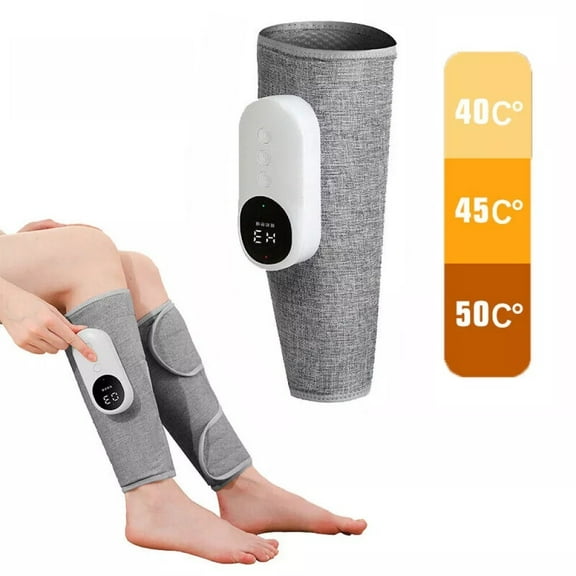 Cordless 3 Modes Leg Massager with Heat, Air Compression for Calf Pain Relief, Adjustable & Portable for Home, Office, Travel Use