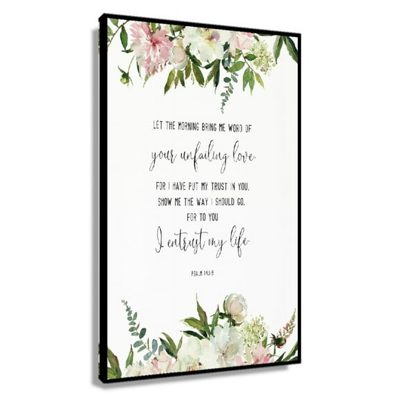 Psalm 143 8 Bible Verse Wall Art Scripture Quote Printable Wall Art, Living Room Christian Art Decor, Unfailing Love, Show Me The Way