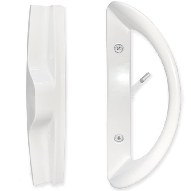 Juego de manija para puerta corrediza de patio ALLYWASAI estilo mortise, blanco