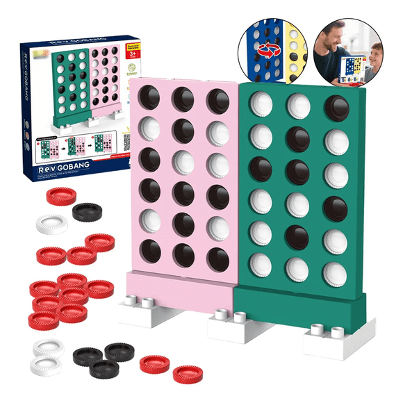 Juego Estrategia Connect 5 Spin Yuhuangcheng Edición Deluxe 2 Jugadores Xtellar muilticolor