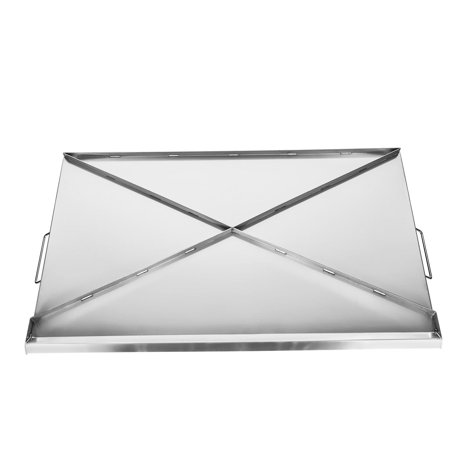 36x22-inch stainless steel flat-top barbecue pan with handle, suitable for liquefied petroleum (LPG) and barbecue grills