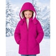 thumbnail image 5 of Lanbubble Girls Winter Coat Fleece Lined Hooded Puffer Jacket Outerwear with Pockets Sizes 5-12 Years, 5 of 10