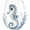 Hippocampus, variant on Artisanal Blue Ringed Octopus Glassware, 3D Ocean Octopus Drinking Glass with Sculpted Tentacles, Handcrafted Borosilicate Tumbler for Cocktails and Beverages