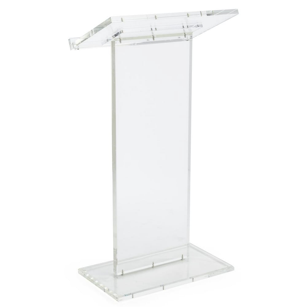 Tall Clear Podium, Floor Standing Lectern with Lip for Books or Presentation (Acrylic) Walmart