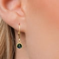 thumbnail image 3 of Gem Stone King 14K Yellow Gold Green Mystic Topaz Earrings for Women | 2.00 Cttw | Gemstone November Birthstone | Round 6MM, 3 of 6