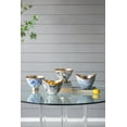 thumbnail image 6 of CC Home Furnishings Large Marble-Style Boat-Shaped Aluminum Bowl - 9.75", 6 of 9