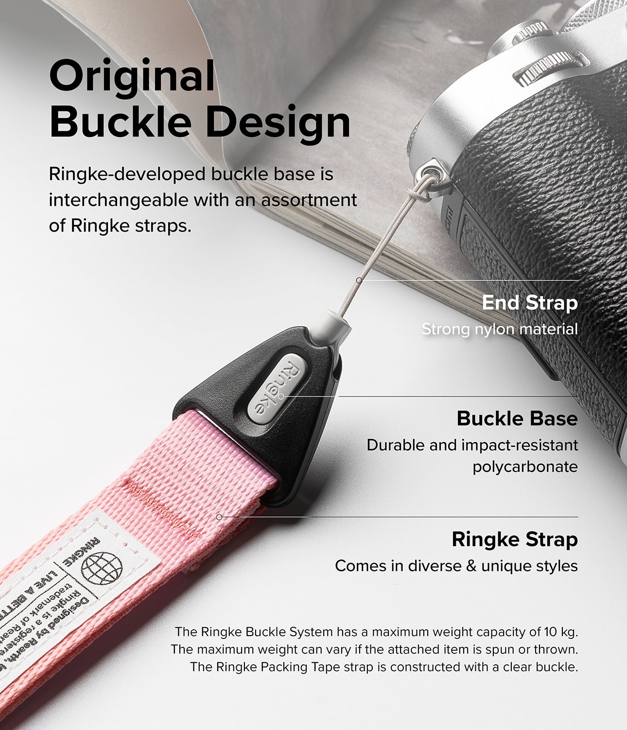 Ringke Shoulder Strap [Phone Lanyard] Designed for Camera Strap and Phone Strap, Adjustable Sturdy Universal Crossbody Strap Compatible with Camera and Phone Case - Aloha Sunset